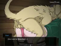 Naughty minded hentai coed fucked by dog in this beastiality porn